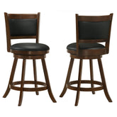 Broxton Upholstered Swivel Bar Chair Chestnut (Set of 2)